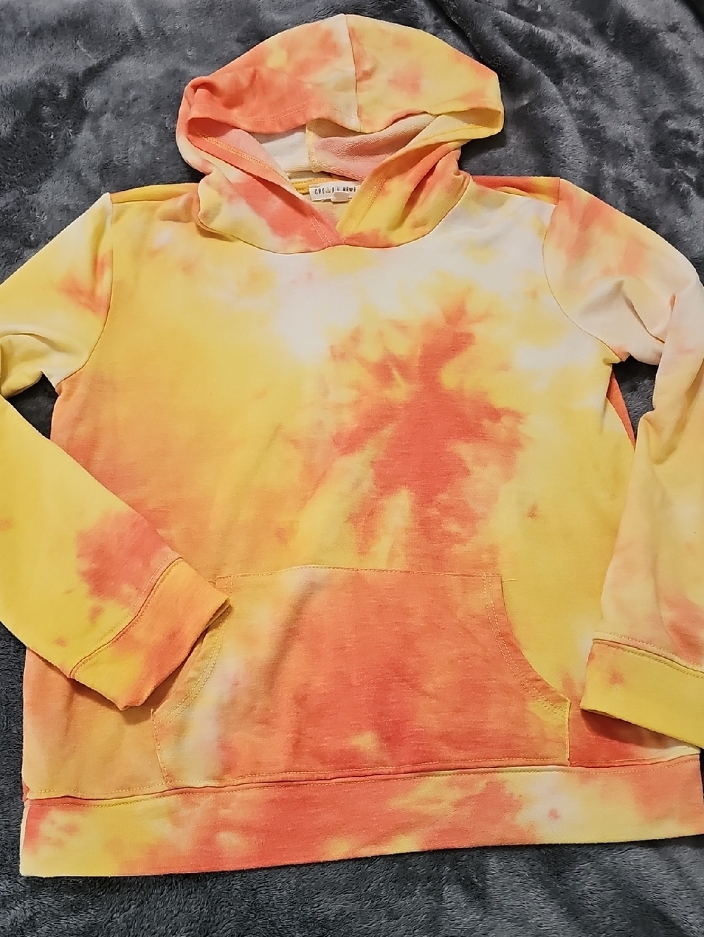 Yellow & Orange Tie-Dye Hoodie